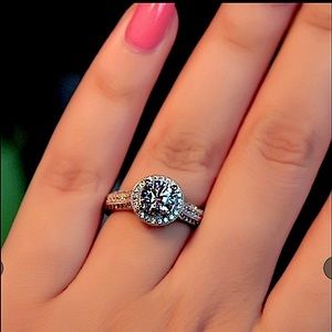 High Quality White Sapphire S925 Size 9